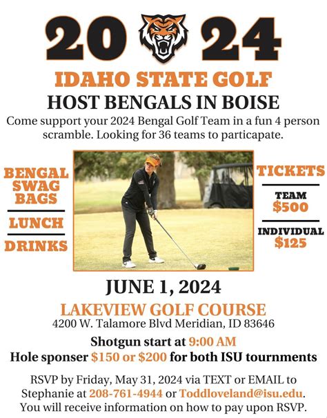 Bengals In Boise Golf Tournament Lakeview Golf Course