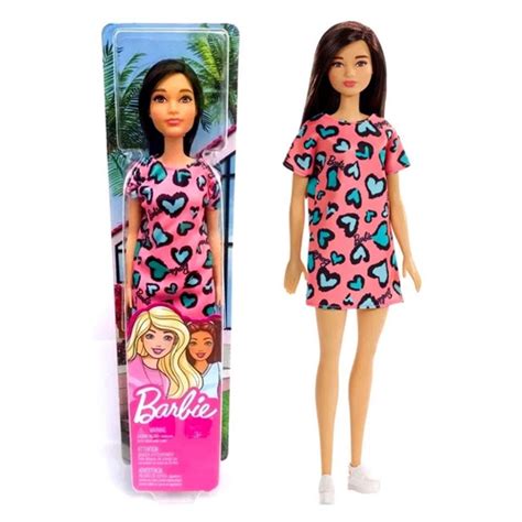 Boneca Articulada Barbie Fashion Morena GHW46 Mattel em Promoção