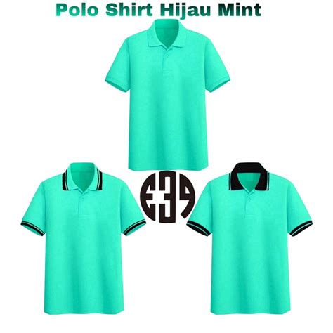 Jual E39FASHION Kaos Polo Shirt Polos Kerah Kombinasi List Lengan