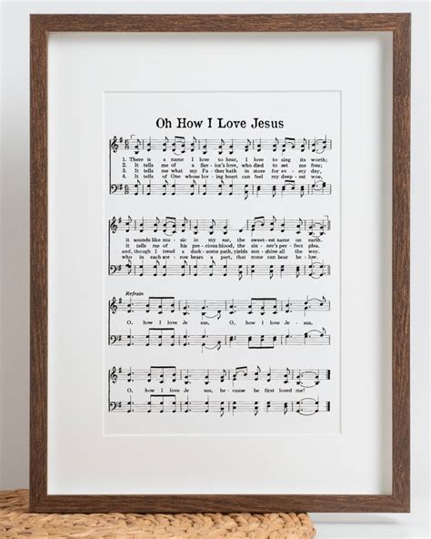 Oh How I Love Jesus Printable Hymn Sheet Music Hymn - Etsy