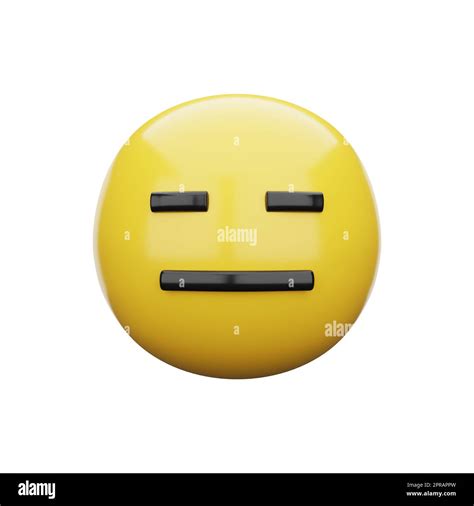 D Emoji Expressionless Face Stock Photo Alamy