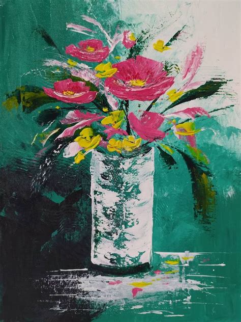 Vaso Flores Painting Flower Art Painting Saatchi Art