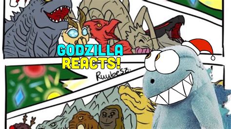 Godzilla Reacts To Godzilla Kotm Mothras Christmas Party Godzilla