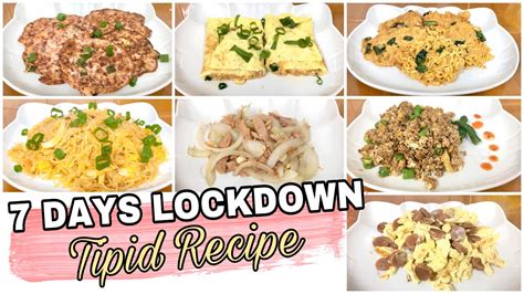 7 Days Lockdown Tipid Recipe Only Php 245 For 7 Days Try Niyo Ito