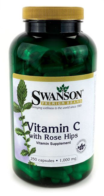 Swanson Premium C 1000 Vitamin C With Rose Hips 1 000 Mg 250 Caps