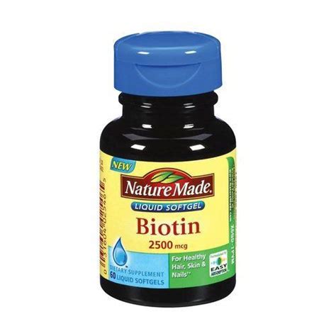 Nature Made Biotin 2500 mcg, Soft-gels, 90 Ct.