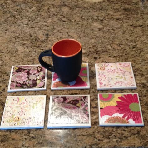 DIY Coasters I Bought 16 Cent Tiles From Home Depot Then Painted Scrap