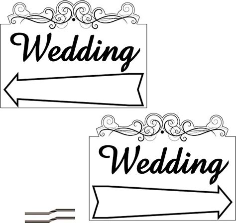 Ornate Wedding Arrow Sign Double Sided 18 X 24 Victorystore