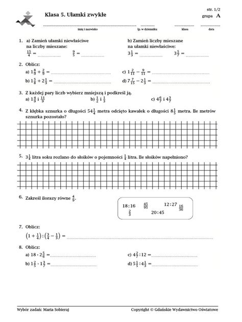 Test Z Matematyki Klasa Artofit