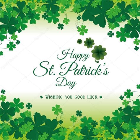 St Patricks Day Card Design Vector Illustration Stock Vector Image By