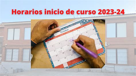 Horario inicio de curso 2023 24 IES JOSÉ PLANES