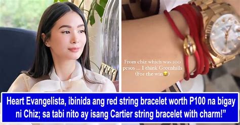 Heart Evangelista Ibinida Red String Bracelet Worth P Sa Tabi Nito