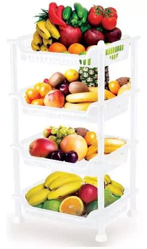 Organizador Multiuso Prateleiras Fruteira 4 Andares Nitron Cor Branco