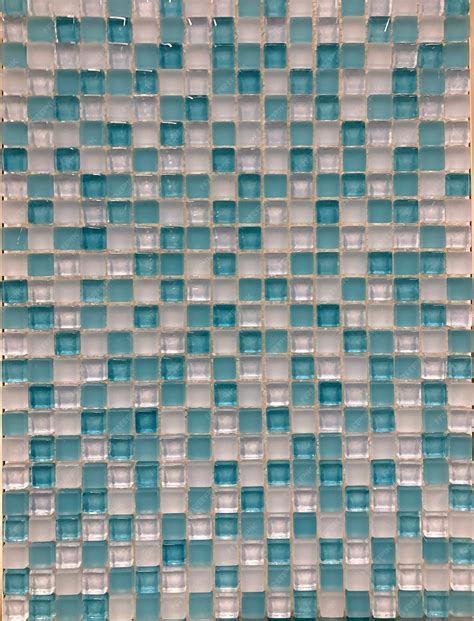 Premium Photo | Background texture of blue tiles mosaic