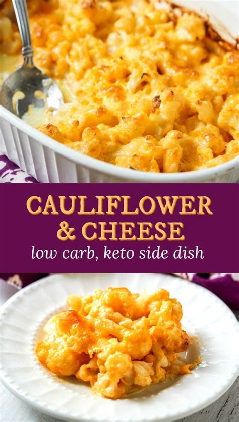 Low Carb Baked Cauliflower And Cheese Easy Keto Side Dish Recipe