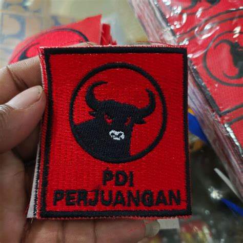 Jual Bordir Logo Pdi Perjuangan Bordiran Pdip Kota Surabaya Ric