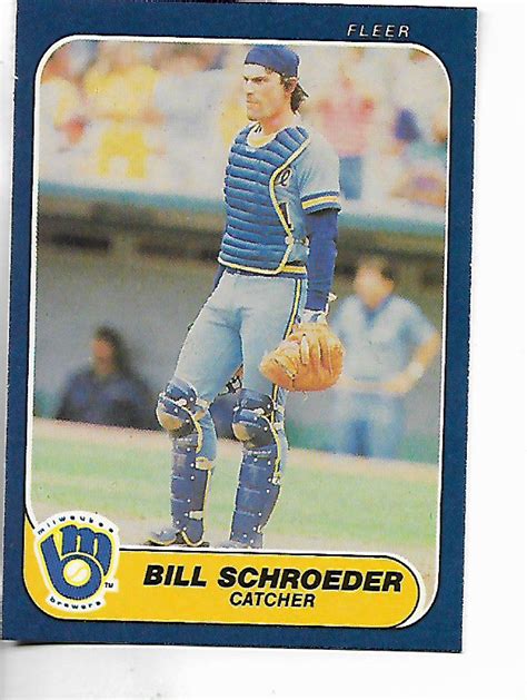 1986 Fleer Bill Schroeder Card EBay