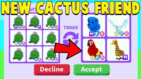 Trading 9 New Cactus Friends In Adopt Me Youtube