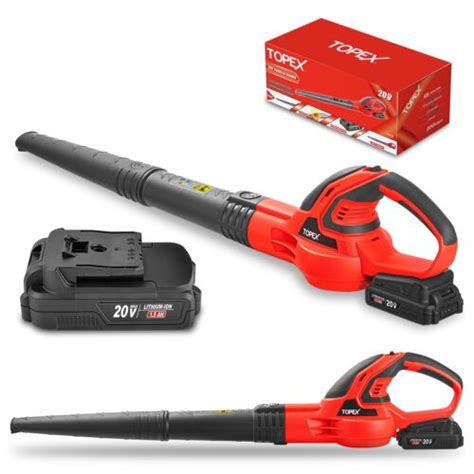 Topex 20v Max Cordless Leaf Blower W Li On Battery And Charger 200kmh 9357734002666 Ebay