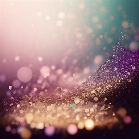 Premium AI Image | A colorful glitter background with a purple and gold ...