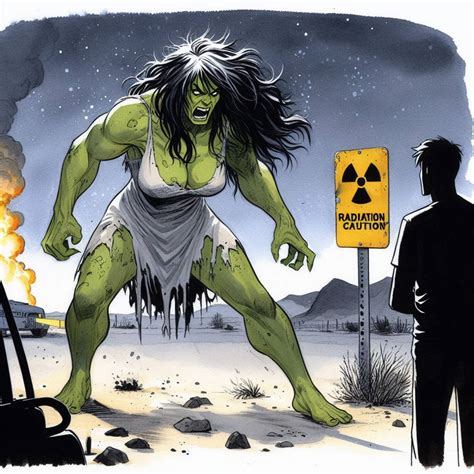 She Hulk Radiation Caution By Salandraca On Deviantart