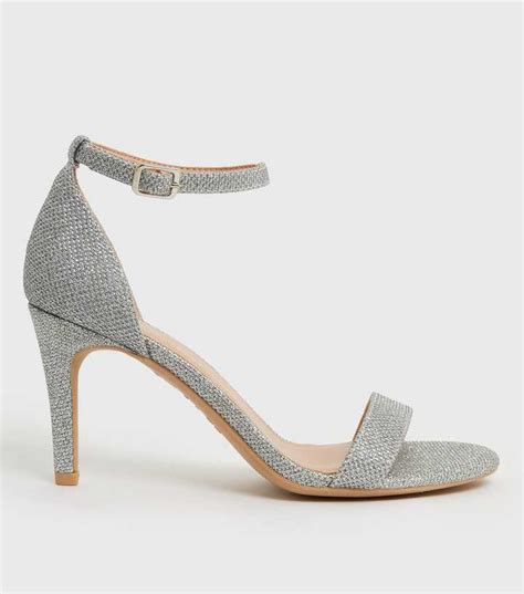 Silver Glitter 3 Inch Heels