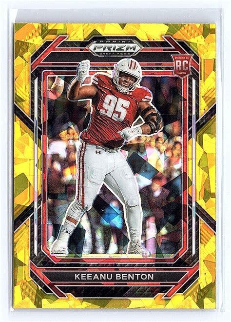 2023 Panini Prizm Draft Picks Gold Ice Prizm 194 Wisconsin Badgers