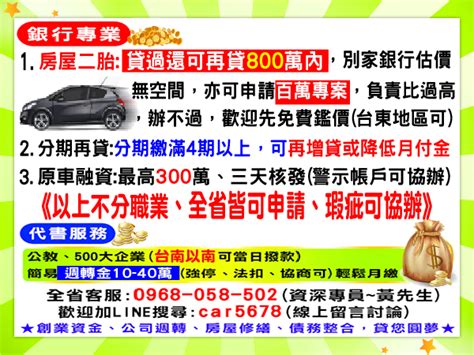 資金借貸、當日放款，輕鬆貸給您，長短期週轉【台灣借錢網】