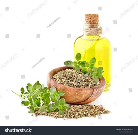 Olive Oil Thyme Thyme Spice Wooden Stock Photo 2233423353 Shutterstock