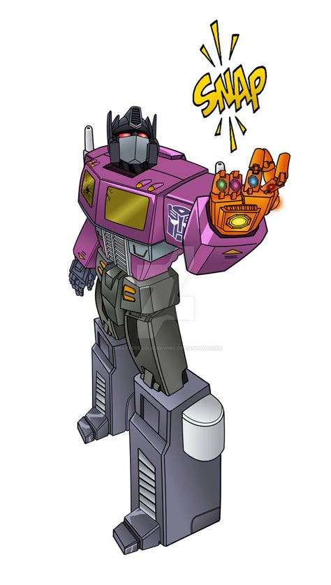 Sg Optimus Infinity Gauntlet Snap By Shatteredglasscomic On Deviantart