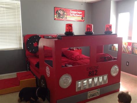 Fire Truck Bed With Busy Board Back And Working Lights Police