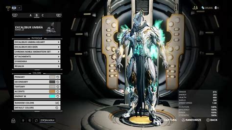 Warframe Excalibur Colors Color Scheme Excalibur Warframe Español