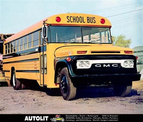 1966 Superior School Bus Photo Poster Ebay School Bus Bus Old