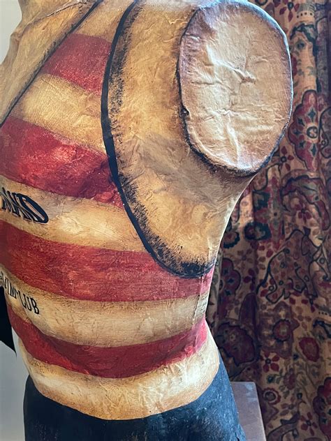 Coney Island Mens Swim Club Papier Maché Mannequin torso Shop Display