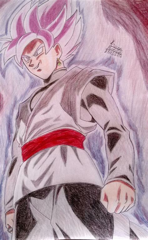 Drawing Goku Black Super Saiyajin Rose