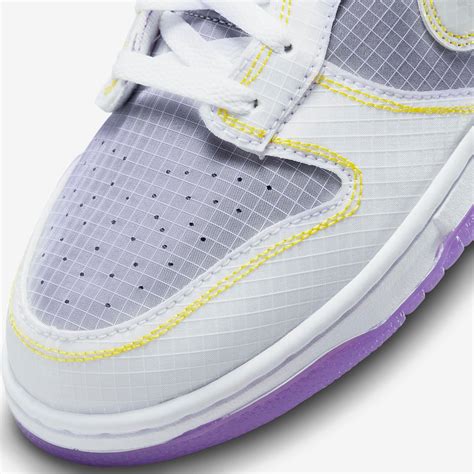 Union X Nike SB Dunk Low Court Purple Grey Yellow DJ9649 500 NIke