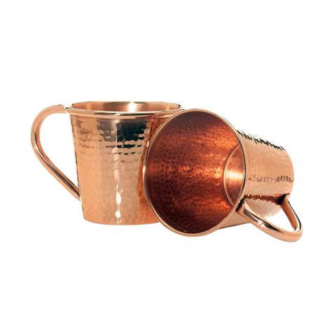 12OZ MOSCOW MULE MUG HAMMERED COPPER WITH COPPER HANDLE