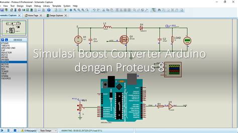 Tutorial Arduino Boost Converter Simulasi Proteus 8