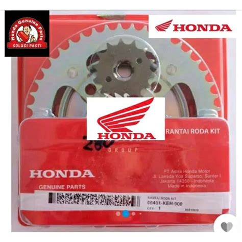 06401 KEH 900 Gear Set Rantai Roda Kit Megapro Primus Gl Pro Asli Honda