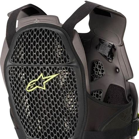 Colete Alpinestars A Max Chest Preto Cinza Amarelo Grid Motors