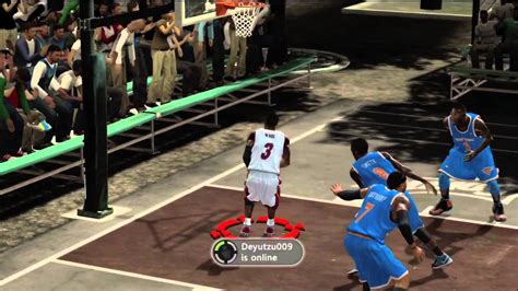 Nba 2k13 Blacktop Dwade N Bosh Combo Through The Legs No Look To Dunk Youtube