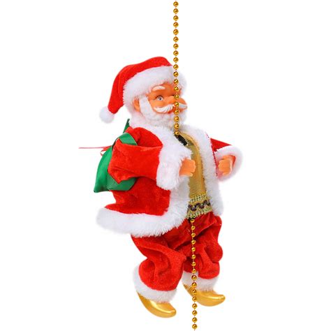 Electric Chimney Climbing Santa Claus Musical Toys Santa Climbing