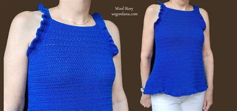 371 Crochet Summer Top Easy Tutorial Wool Story By Gordana