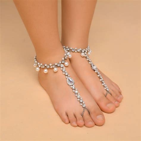 2021 Fashion Ankle Bracelet Wedding Barefoot Sandals Beach Foot Jewelry