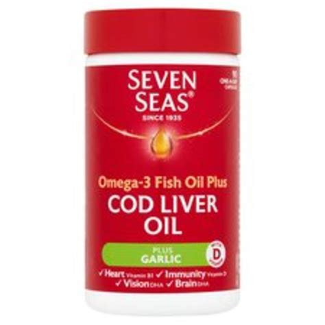 Seven Seas Cod Liver Oil Plus Garlic Capsules Asset Pharmacy