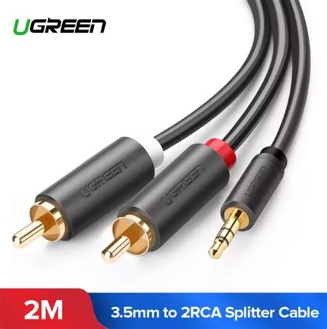 Jual UGREEN Kabel Jack Aux Audio Splitter 3 5mm Male To RCA HI FI