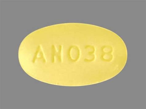 AN038 Yellow And Oval Pill Images Pill Identifier Drugs