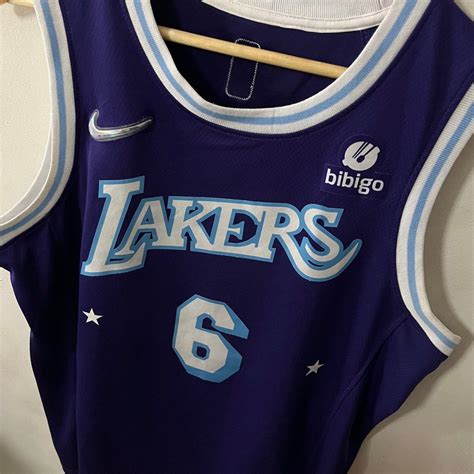 Nike Los Angeles Lakers No. 6 LeBron James 2021 City Edition on Carousell