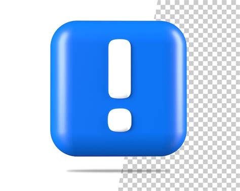 Premium PSD Exclamation Mark 3d Warning Icon