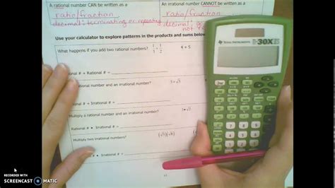 Algebra 3 3 Rational Vs Irrational Youtube